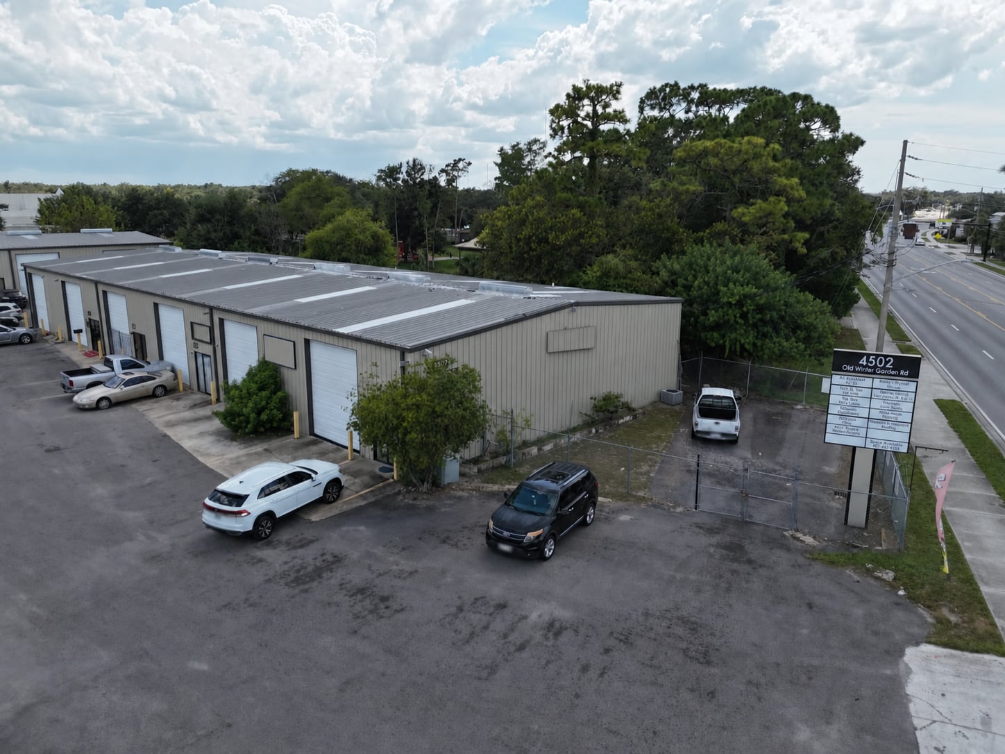 Aerial view of property frontage